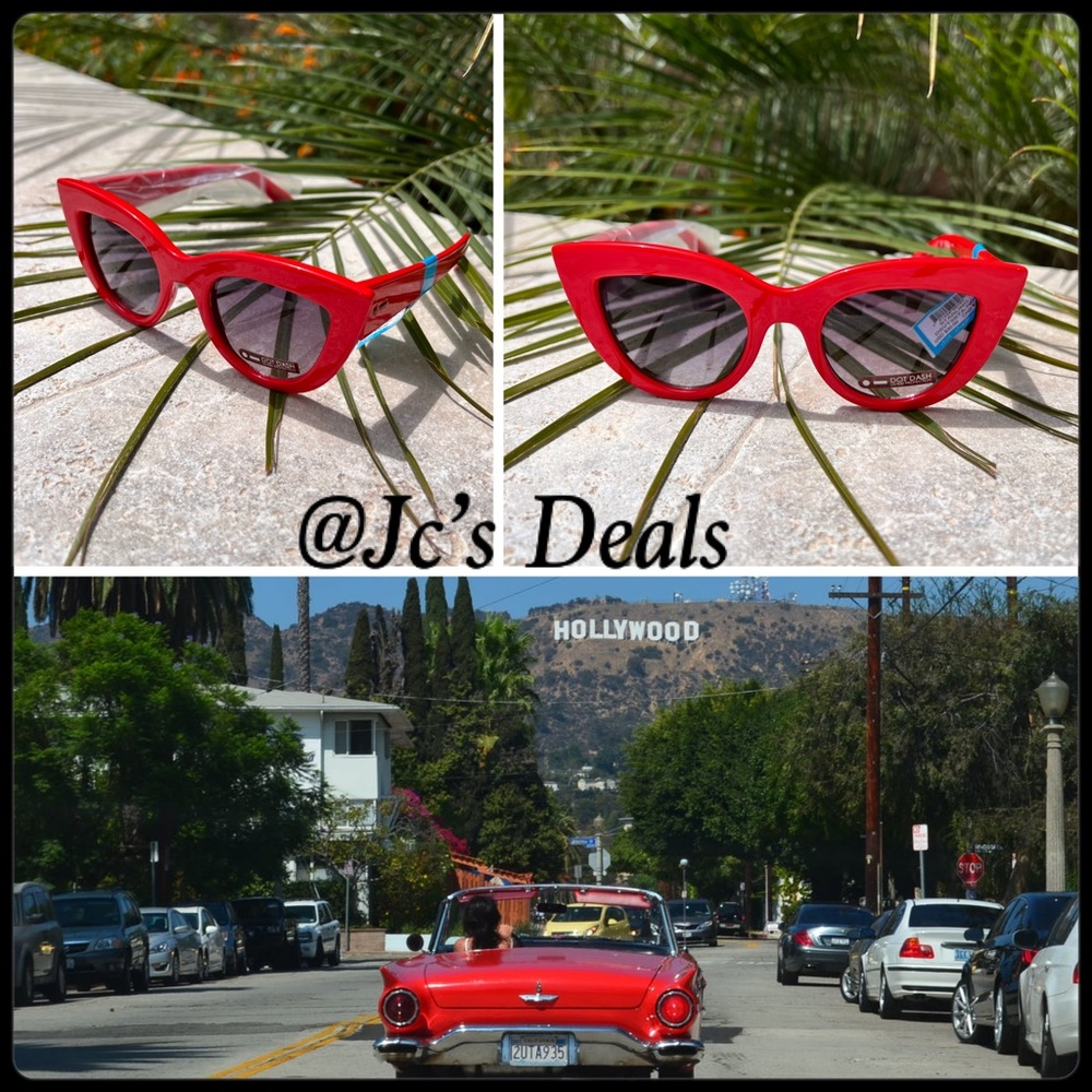 ☀️ DOT DASH STARLING SUNSET RED SUNGLASSES ☀️
